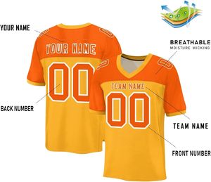 OEM sublimado camisetas de fútbol americano manga rayas tela de malla personalizada de secado rápido poliéster nombre Logo números impresión - Product Image 2