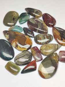 พลอยกึ่งมีค่าผสมรูปร่างและขนาดหลังเรียบตัดเป็นล็อตอัญมณีหลวมที่ดีที่สุดสำหรับการทำเครื่องประดับ - Product Image 5