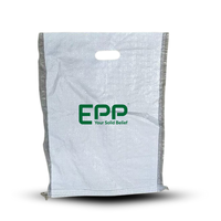 Gran oferta, bolsa tejida de polipropileno PP impresa personalizada, saco de compras de 5 kg, 10 kg, 25kg, sacos de PP de Vietnam con asas de corte en D