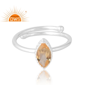 Anillo de piedras preciosas citrino Natural de Plata de Ley 925 más vendido, joyería personalizada para mujer, regalo para ella - Product Image 3