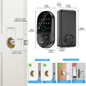 Sinon 3DFace Tuya Wifi ระบบจดจำใบหน้า วิดีโออินเตอร์คอม ล็อคประตูอัจฉริยะพร้อมระบบสแกนลายนิ้วมือ สมาร์ทล็อค  สมาร์ทเดดโบลท์ล็อค - Product Image 4