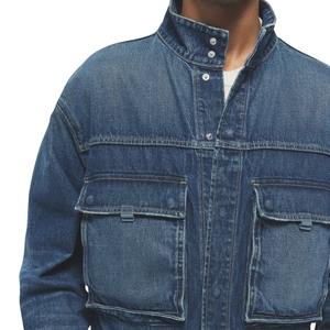 Mono de Mezclilla para Hombre, Largo, Ropa de Trabajo, Bolsillos Utilitarios, Resistente, Manga Larga, Ajuste Ajustable, Construcción Duradera - Product Image 2