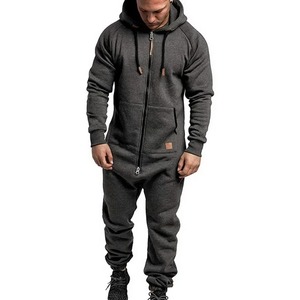 Chándal para hombre 100% algodón para hombre Otoño e Invierno Nuevo Color sólido Sudadera con capucha + Pantalones Conjunto de dos piezas Conjunto de moda Chándal para hombre - Product Image 2