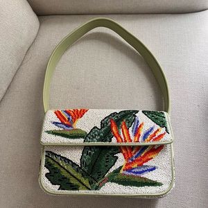 Sac à bandoulière brodé exquis avec sangle tissée - Product Image 4