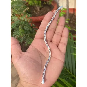 Bracelet tennis en argent 925 avec labradorite, accessoire élégant - Product Image 4