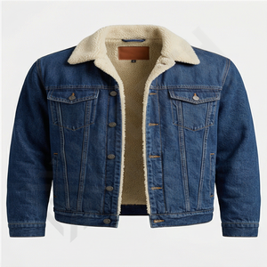 Chaqueta Vaquera de Invierno para Hombre, Personalizada con Estampado, Cuello Alto, Logotipo Frontal, Resistente al Viento, Color y Talla Personalizables, Ropa Casual de Calle - Product Image 1