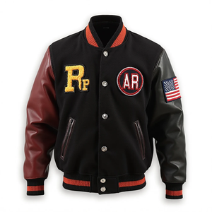 Blouson de camouflage enduit de luxe en polyester/coton pour unisexe avec broderie et doublure douce - Product Image 3