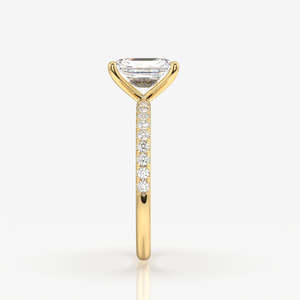 แหวนทอง 14K ประดับเพชรโมอิสซาไนต์ทรงเรเดียนท์คัท ดีไซน์หรูหราและสง่างาม - Product Image 4