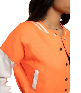 2024 veste d'université en laine personnalisée pour femmes nouveau Design avec patchs personnalisés broderie respirant tricoté veste d'université de culture - Product Image 3