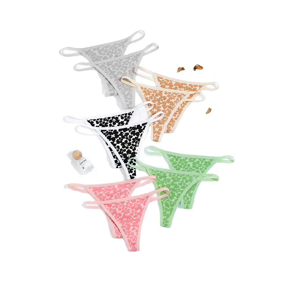Hot Selling Sexy Cotton Printed Women's Thong 10 Pieces for Adults