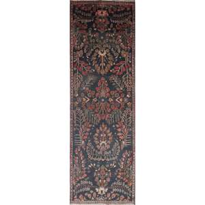One Of The Kind Hand-Knotted Persian <b>Wool</b> Rug _ Luxurious Vintage Design, 9'4 x 2'8, Artisan <b>Crafted</b> - Product Image 1