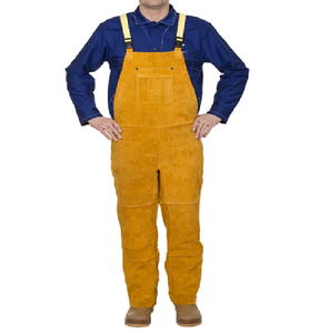 Pantalones de trabajo de soldadura Pantalones largos de cuero protector Ropa ignífuga Dividida - Product Image 5