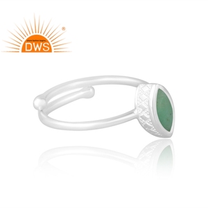 Dernière vente 925 argent Sterling naturel chrysophrase pierre précieuse bague bijoux personnalisés pour les femmes cadeau pour elle - Product Image 4