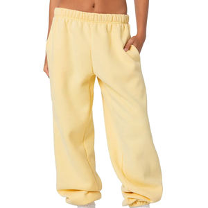 Survêtements d'hiver en molleton 100% coton pour femmes, avec logo personnalisé imprimé, respirants, taille élastique plate, grandes tailles - Product Image 5