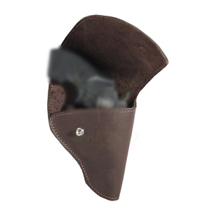 Funda para pistola táctica hecha a medida superventas al por mayor duradera ligera de cuero de vaca con botón de espárrago protección del soporte de la pistola - Product Image 3