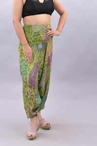 Usine en gros femmes pantalons décontractés amples coton respirant mince imprimé pyjamas été taille élastique pantalon à jambes larges - Product Image 4