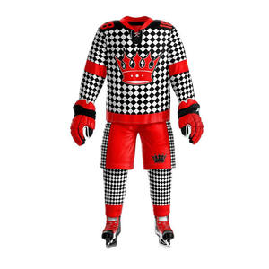 ชุดยูนิฟอร์มฮอกกี้น้ำแข็งสำหรับผู้ชายรุ่นใหม่ล่าสุด เสื้อเจอร์ซีย์และกางเกงขาสั้นคุณภาพสูง แห้งเร็ว กันลม รับสั่งทำสีและโลโก้ - Product Image 1