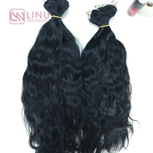 Extensions de cheveux vietnamiennes meilleure qualité Double machine trame naturelle ondulée couleur naturelle 100 cuticule alignée - Product Image 4