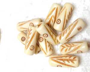 Cuentas de Hueso Natural al por Mayor, Talladas a Mano, Facetadas, para Fabricación de Joyería DIY, Collar de Rosario, Accesorios - Product Image 6