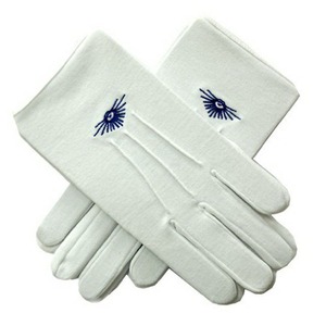 Guantes Masónicos de Alta Calidad, Blancos y Suaves, con Logotipo de Compás y Escuadra, los Mejores Productos al por Mayor en Alta Calidad - Product Image 6