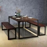 Tables et bancs en métal et bois au design moderne, prix d'usine, bureaux pour usage extérieur et intérieur au Vietnam