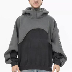 Sudaderas con Capucha de Felpa de Algodón Cortadas y Holgadas Unisex de Otoño, Lavadas al Ácido, con Cremallera de Latón Estampada en DTG Personalizada al por Mayor - Product Image 4