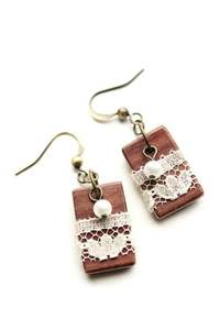 ลูกปัดไม้ต่างหูเครื่องประดับแฟชั่น Handmade หัตถกรรมเครื่องประดับเครื่องประดับหูโมเดิร์นคุณภาพสูงเครื่องประดับหูที่ดีที่สุดจากอินเดีย - Product Image 2