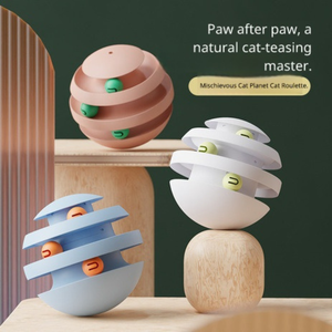 Juguete Interactivo para Gatos, Pista de 3 Niveles, Bola Rodante, Juguete Giratorio, Ejercicio de Autojuego para Gatitos, Rompecabezas, Estimulación Mental - Product Image 2