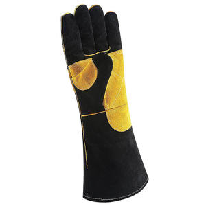 Gants de travail en cuir de haute qualité, protecteurs et imperméables pour la conduite et la soudure, gants doublés en polaire pour l'usine, gants enduits - Product Image 5