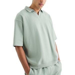 Polo Homme Grande Taille OEM, Modèle Été Formel à Épaules Tombantes, Tissu Éponge Léger 300 Grammes, Séchage Rapide, Vente Chaude - Product Image 4