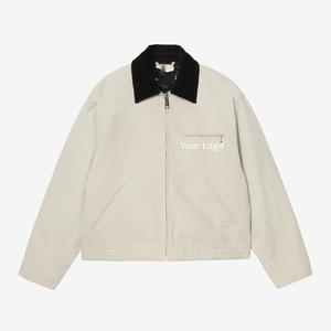 เสื้อแจ็กเก็ตผู้ชายสีทึบสำหรับใส่ทำงานกลางแจ้งเสื้อแจ็คเก็ตลำลองทรงหลวมแฟชั่นสำหรับฤดูใบไม้ร่วงและฤดูหนาว - Product Image 1