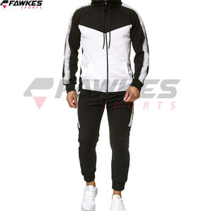 Costume personnalisé de haute qualité design pour hommes sweat à capuche à cordon zippé et imprimé à pois survêtement - Product Image 2