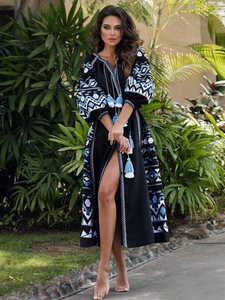 Boho Trendy Handmade Maxi Dress Unique Solide Motif Fantaisie Conçu Tenue de Soirée Tissé Indien Exportateurs Vente - Product Image 4