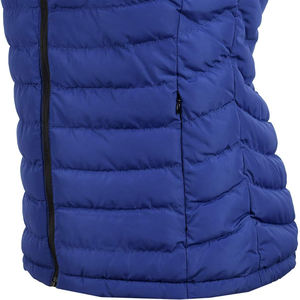 Chaqueta acolchada sin mangas de último diseño para mujer, chaleco acolchado de invierno personalizado con bolsillos con cremallera desmontable, decoración de piel - Product Image 5