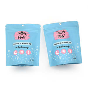 <b>Laminated</b> Stand Up <b>Pouch</b> with Zip & Tear Notch for Vitamin & Supplement Powder - Bulk & Retail, Custom Printed, Made in Vietnam - Product Image 6