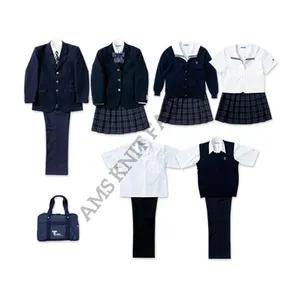 Bangladesch Premium Qualität High School OEM Design für Kinder Anpassen Schuluniform Pullover Kleid Großhandel zu einem angemessenen Preis