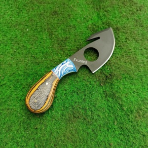 Cuchillo para pelar de acero inoxidable de hoja fija de 7 pulgadas hecho a mano con Funda de cuero de espiga completa para caza al aire libre - Product Image 3
