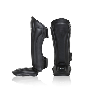 Espinilleras de Piel Sintética Elástica con Logotipo Personalizado, Almohadillas para las Piernas de Adulto, Equipo de Protección de Seguridad para Deportes y MMA - Product Image 2