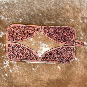 Bolsas organizadoras de maquillaje de almacenamiento de gran capacidad de cuero mecanizado a mano de lujo para mujeres, fabricantes al por mayor, bolsas de cosméticos de piel de vaca - Product Image 2