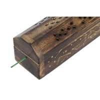 TIMELESS CRAFT TC-99 Vente en gros de brûleurs à bakhoor en bois d'acacia de qualité supérieure, modernes, pour la décoration de la maison, non électriques, à poser sur table, aromathérapie