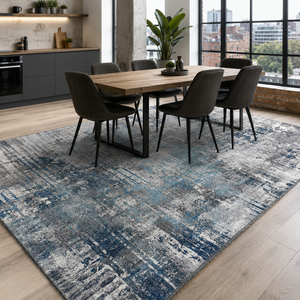 Tapis lavable moderne en chenille RW7001 Oblique Slate de Rug Weavers, 10 tailles, vente en gros et dropshipping - Product Image 4