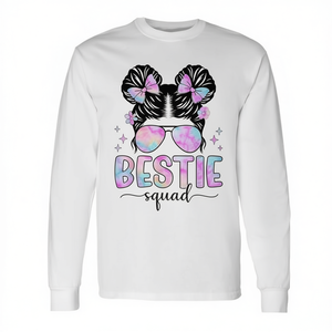 Camisetas de Manga Larga Personalizables para Mejores Amigas, Bestie Squad, Amigas por Siempre, Camisetas Promocionales - Product Image 2