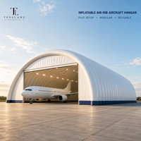 TESSLANE Hangar Gonflable pour Avions, Tente Portable en PVC, Abri de Stockage en Arche pour Entretien Aéroportuaire