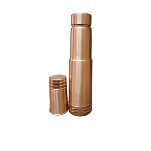 Bouteille d'eau en cuivre pur au design fabuleux, finition unie, vaisselle, étanche et antirouille, pour la maison, le bureau, le yoga, écologique et saine - Product Image 1