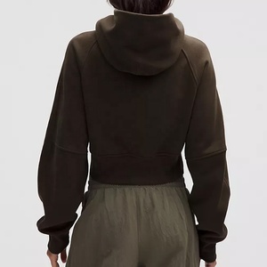 Ensembles de sweat à capuche à logo personnalisé ensemble de sweat à capuche zippé de couleur unie fabricant vente en gros de survêtements en éponge polaire - Product Image 3