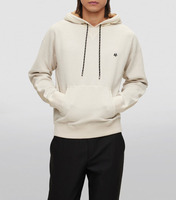 Premium ağır polar çevre dostu yıkanmış fermuar-up Hoodie Minimalist kontrast iç astar kanguru cep İpli kaput