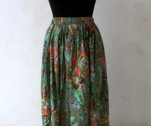 Traditional Casual Cotton Maxi <b>Skirt</b> Hand Screen Printed Tribal Design Free Size <b>Wrap</b> Style <b>Beach</b> Dress House Wear Dance Waist - Product Image 5