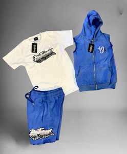 2025 Custom Logo Two Piece Summer <b>Men</b> <b>Shorts</b> Sets Cotton Casual Wear Breathable Tracksuit <b>t</b> <b>Shirt</b> <b>and</b> <b>Short</b> Set for <b>Men</b> - Product Image 5
