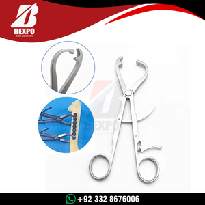 Pinzas Ortopédicas para Sujeción de Huesos, Acero Inoxidable Quirúrgico, 13 cm, Bloqueo Rápido Personalizado, Manual, CE - Product Image 2