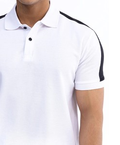 OEM moda doble color manga corta hombres relajado ajuste Polo largo y fácil ajuste Casual Polo logotipo personalizado traje - Product Image 3